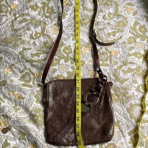 Donald Pliner Ostrich Leather Crossbody Bag